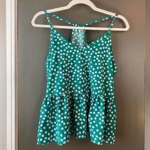 Green Daisy Halter Top